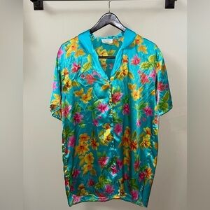 Victoria’s Secret Gold Label Vintage Women’s Floral Sleep Night Shirt Size Med